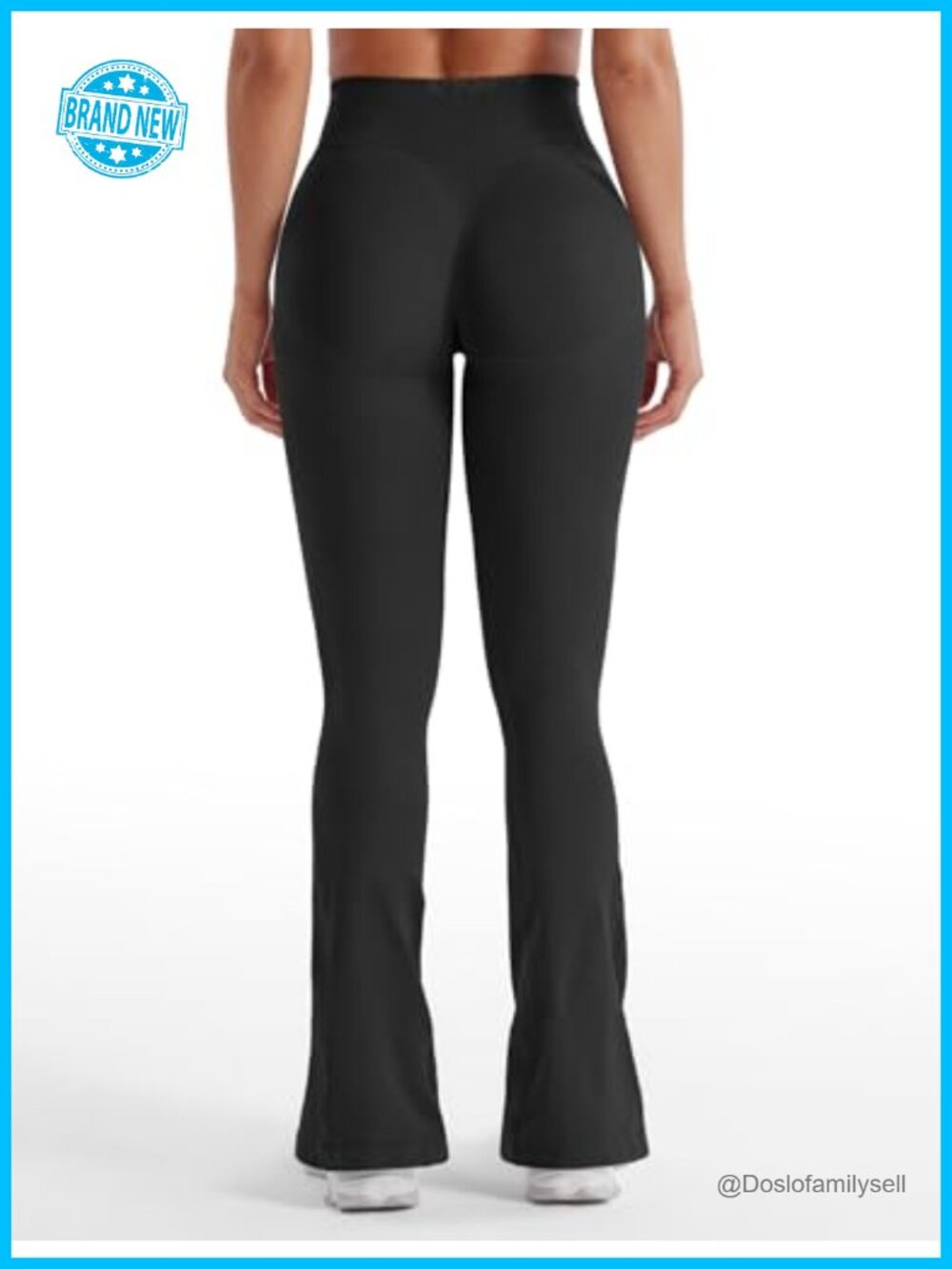 Mini Flared Impact Leggings 30" Seamless Hidden Scrunch Yoga Pants Bootcut High - Picture 3 of 6